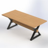 Dining table Denis beech 2000x900x750 mm